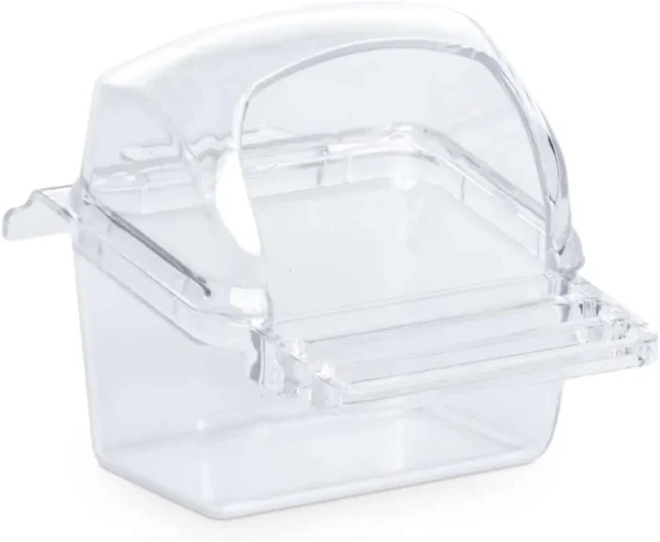 BPV1219 1-Card Hooded Bird Cage Plastic Cup, Colors Vary