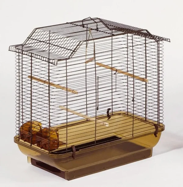 Hollywood Budgie Cage – Antique Brass Wire Design
